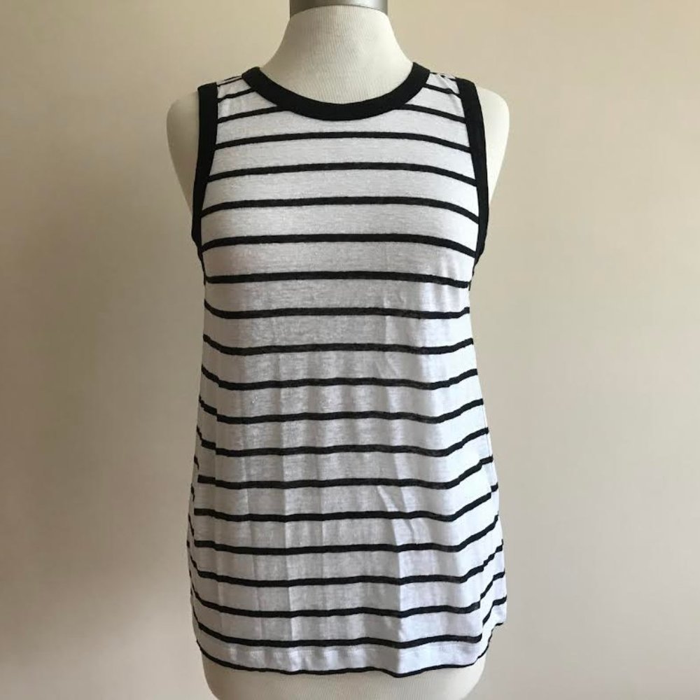 A.L.C. striped tank with back cut out